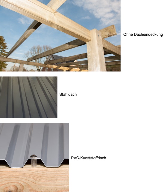 Garázstető szerkezete Weka carport 617