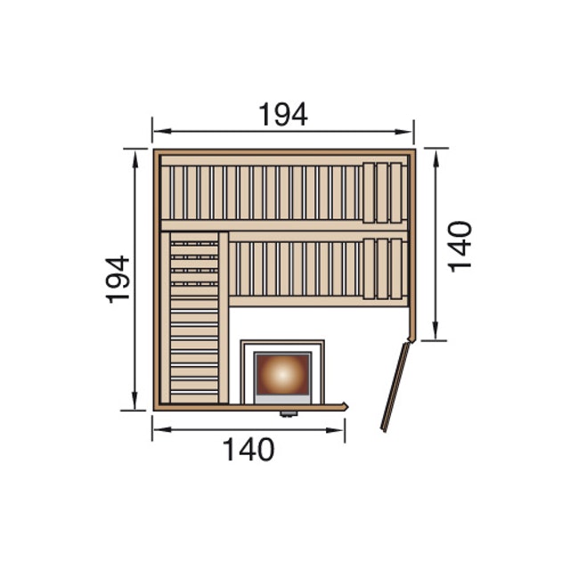Finn szauna Varberg508 szaunakályhával - Image 10