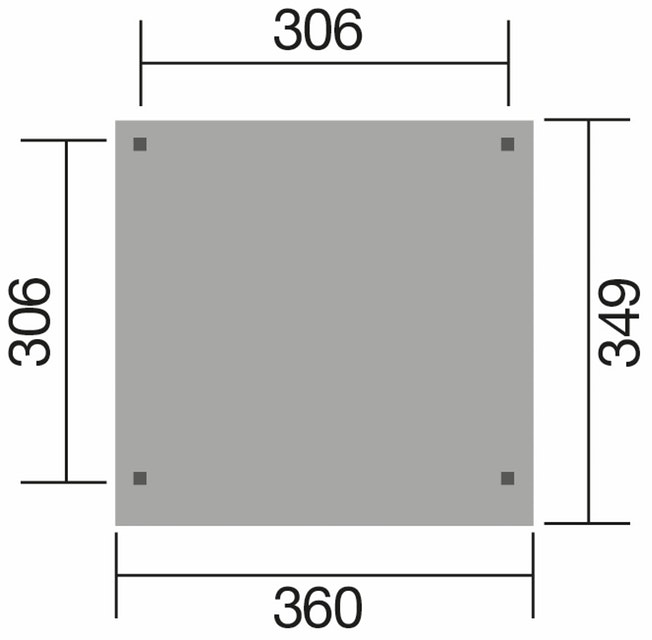 Pavilon alapozási mérete Weka 657