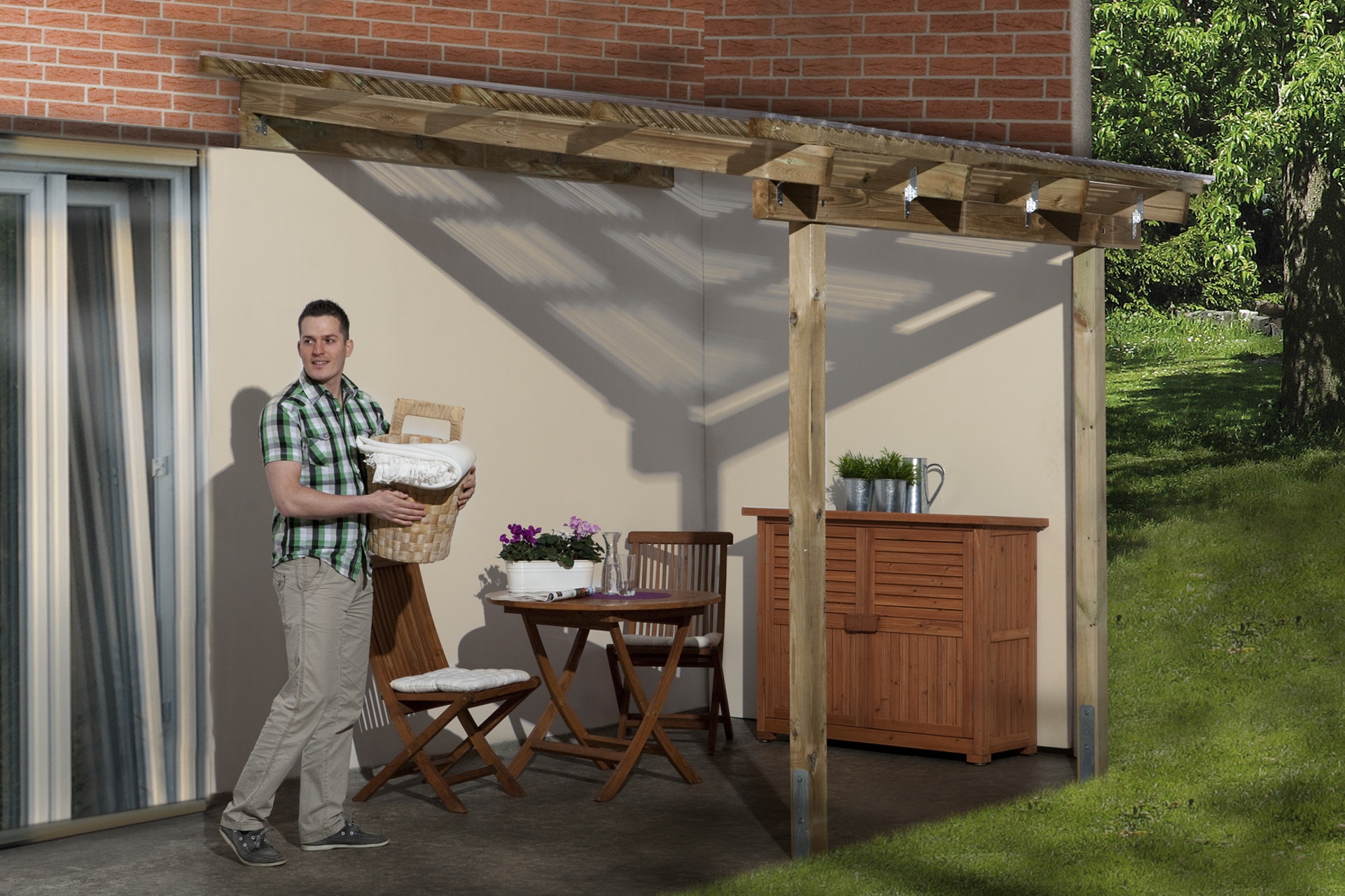 Terasztető nyitott garázs Weka 671 előtető - Image 16