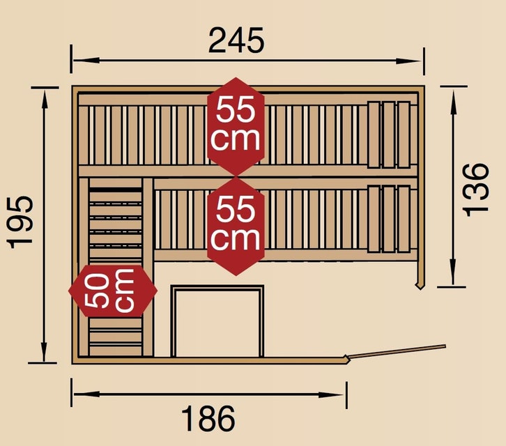 Finn szauna Weka Kemi alaprajz
