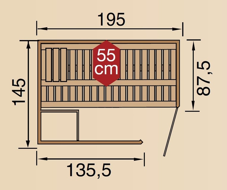 Kemi1 szauna alaprajz