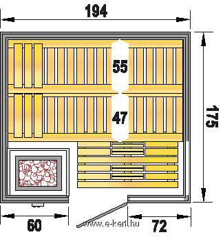 Finn szauna helytakarékos Weka Kaarina - Image 6