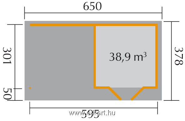 Faház terasszal alaprajz