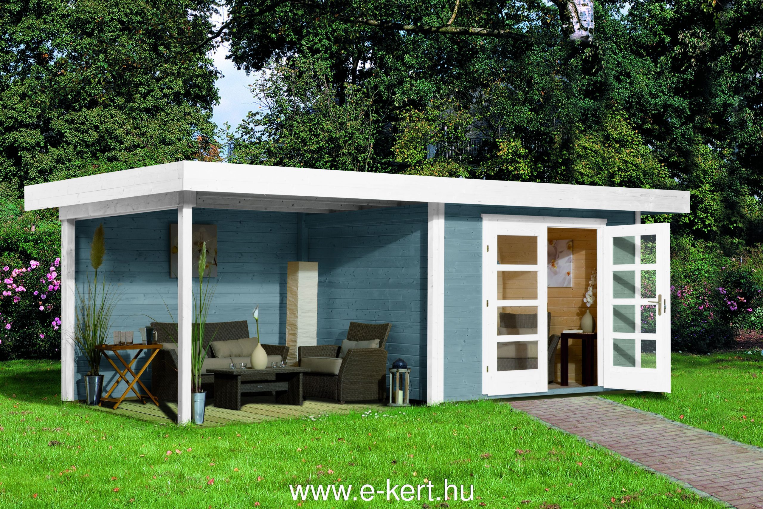 Prémium faház építés terasszal