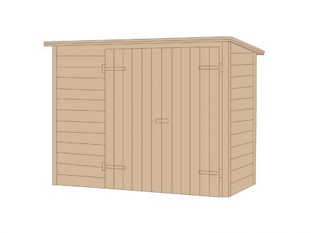 Weka szerszámtároló kerti tároló fából