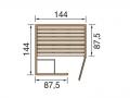 Finn szauna méret Weka 528.1515.