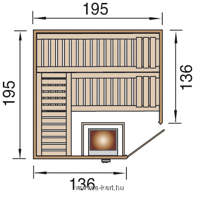 Weka szauna Kemi szaunakályha nélkül 3méretben - Image 11