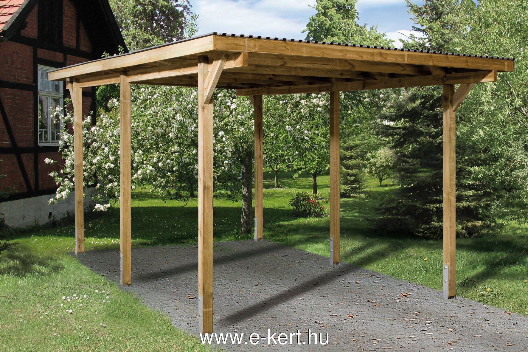 Nyitott garázs Weka Carport606 - Image 4