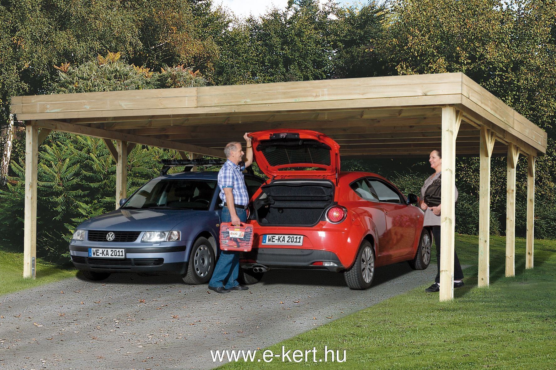 Weka garázs 609-es garázstető