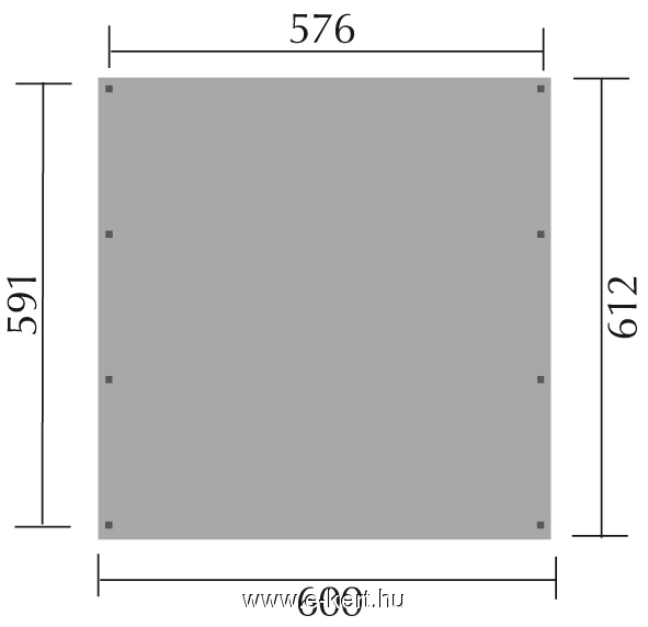 Weka nyitott garázs alapozási mérete 609.6060