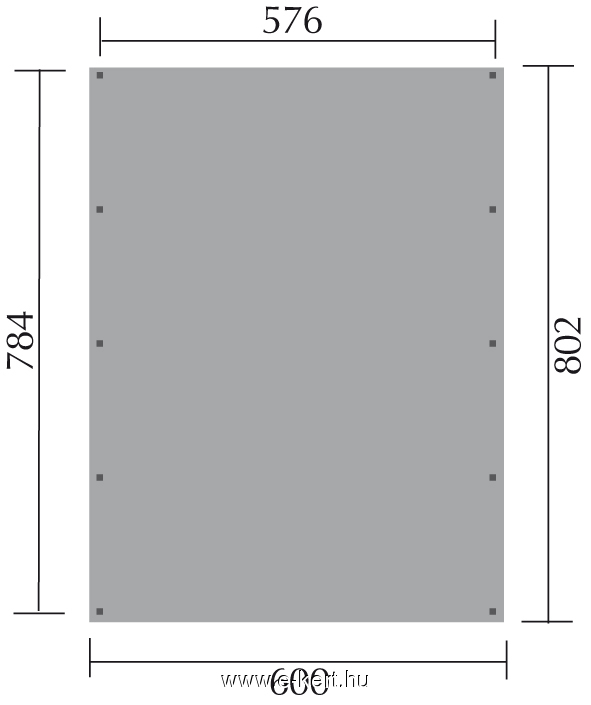 Weka nyitott garázs alapozási mérete 609