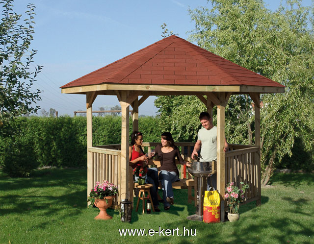 Kerti pavilon hatszögletű Weka kivitel