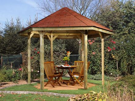 Kerti pavilon zsindely tetővel