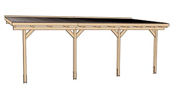 Terasztető nyitott garázs Weka 671 előtető - Image 22