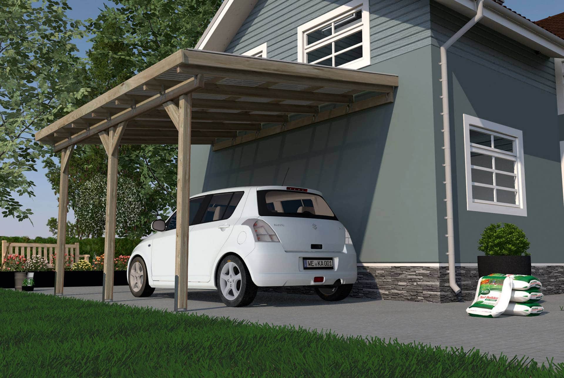 Garázstető terasztető Weka 671