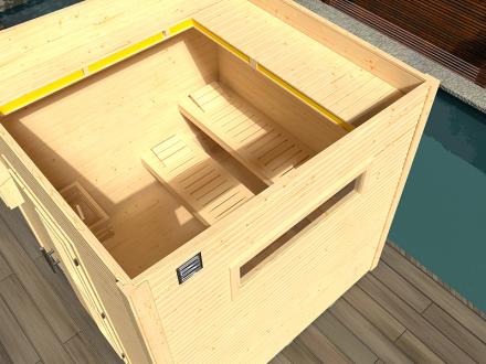 533-as szaunaház kialakítása