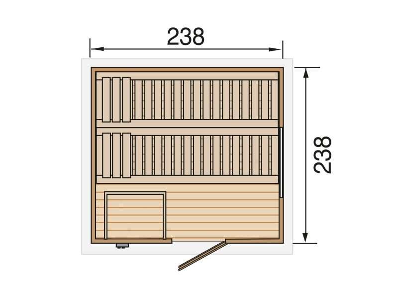 Szaunaház alaprajza Weka 533